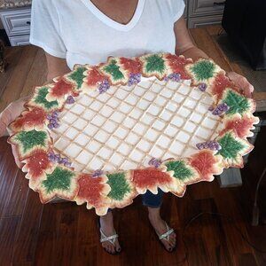 Vintage Fitz & Floyd Autumn Splendor Large Oval Platter in Box Mint